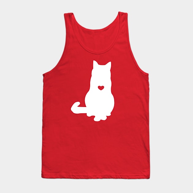 Cat with heart domestic cat kitten cat love Tank Top by auviba-design